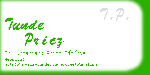 tunde pricz business card